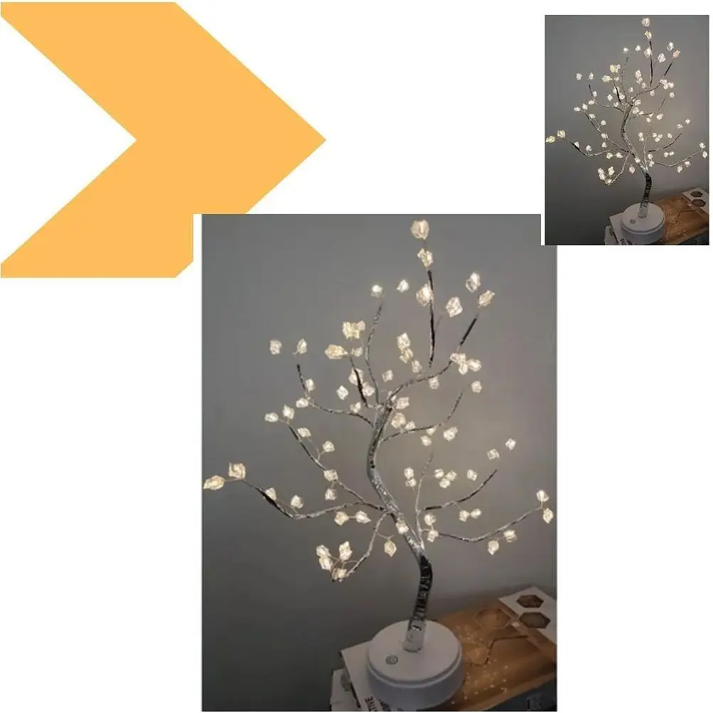 Лампа настільна XPRO NNG-06 LED Дерево сріблястий кристал тепле світло (44898-NNG-06_323) - фото 3