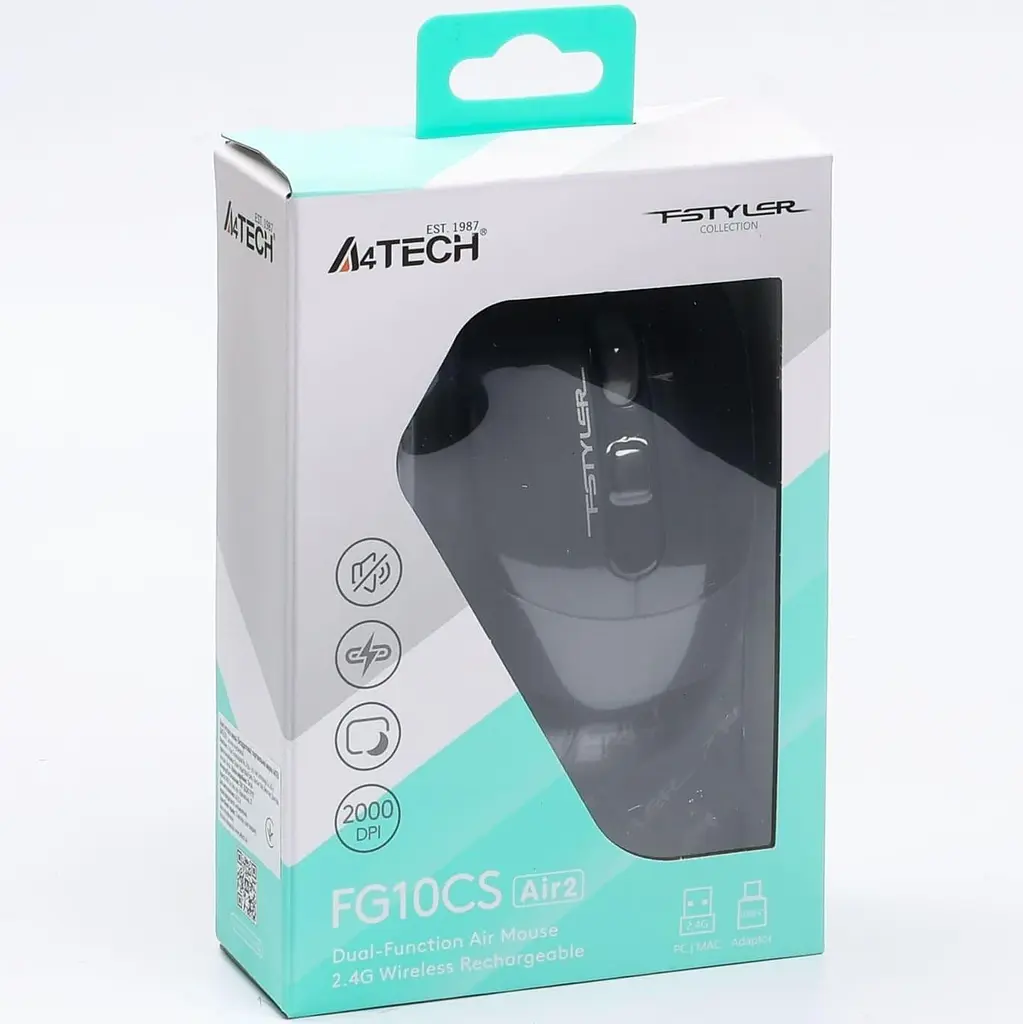 Бездротова миша A4Tech FG10CS Air2 Silent Stone Grey (FG10CS Air2 (Stone Grey)) - фото 10