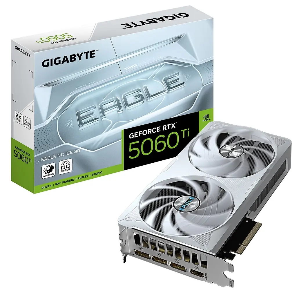 Видеокарта GF RTX 5060 Ti 8GB GDDR7 Eagle OC Ice Gigabyte (GV-N506TEAGLEOC ICE-8GD) - фото 9