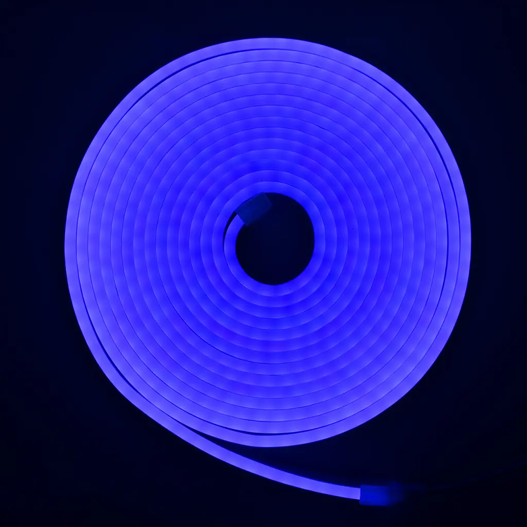 Светодиодная неоновая лента NeonFlex NF-S5, силиконовая, гибкая, синяя, длина 5 м, питание 12В - фото 6