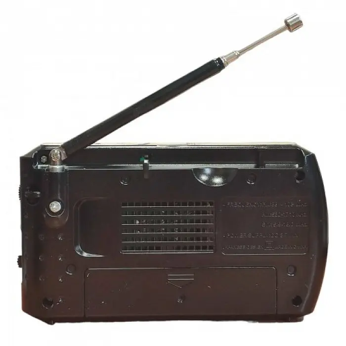 Радіоприймач на акумуляторі з блютузом золотистий 18650 FM USB MicroSD Golon ICF-8BT - фото 5