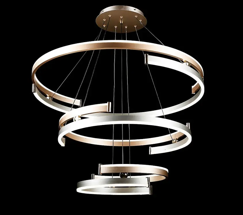 Люстра стельова LED Splendid Ray L8503/800+600+400/3, 6 ламп, 50-150 см, діаметр 80 см, сучасний стиль для дому - фото 4