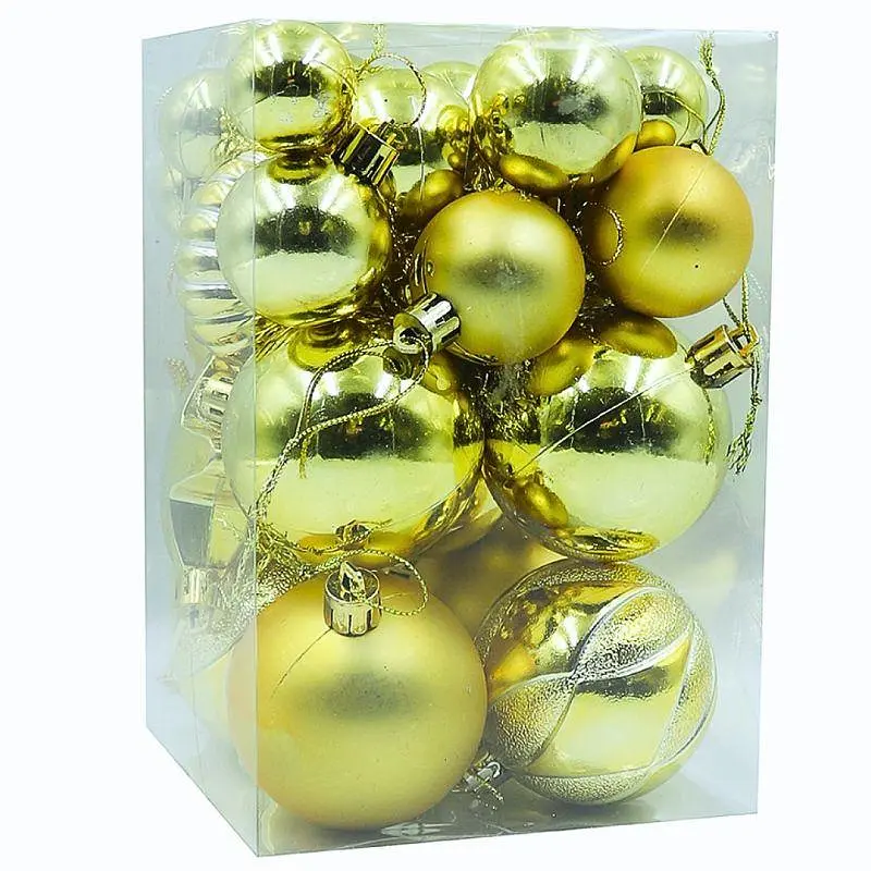 Набір новорічних кульок "JO" /DSCN1381/ "Gold" 30шт. (1/60)