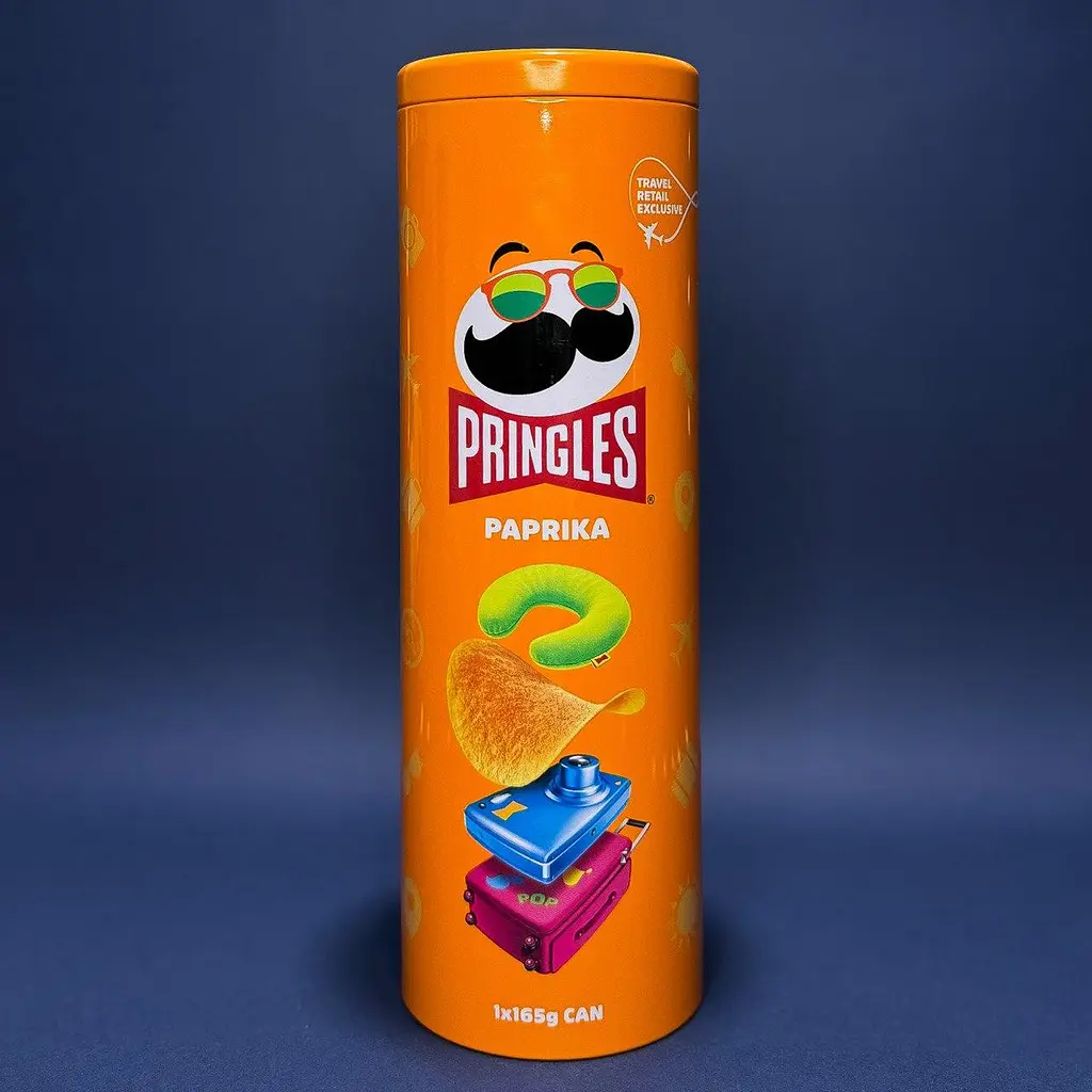 Чіпси Pringles Paprika у жерстяній банці