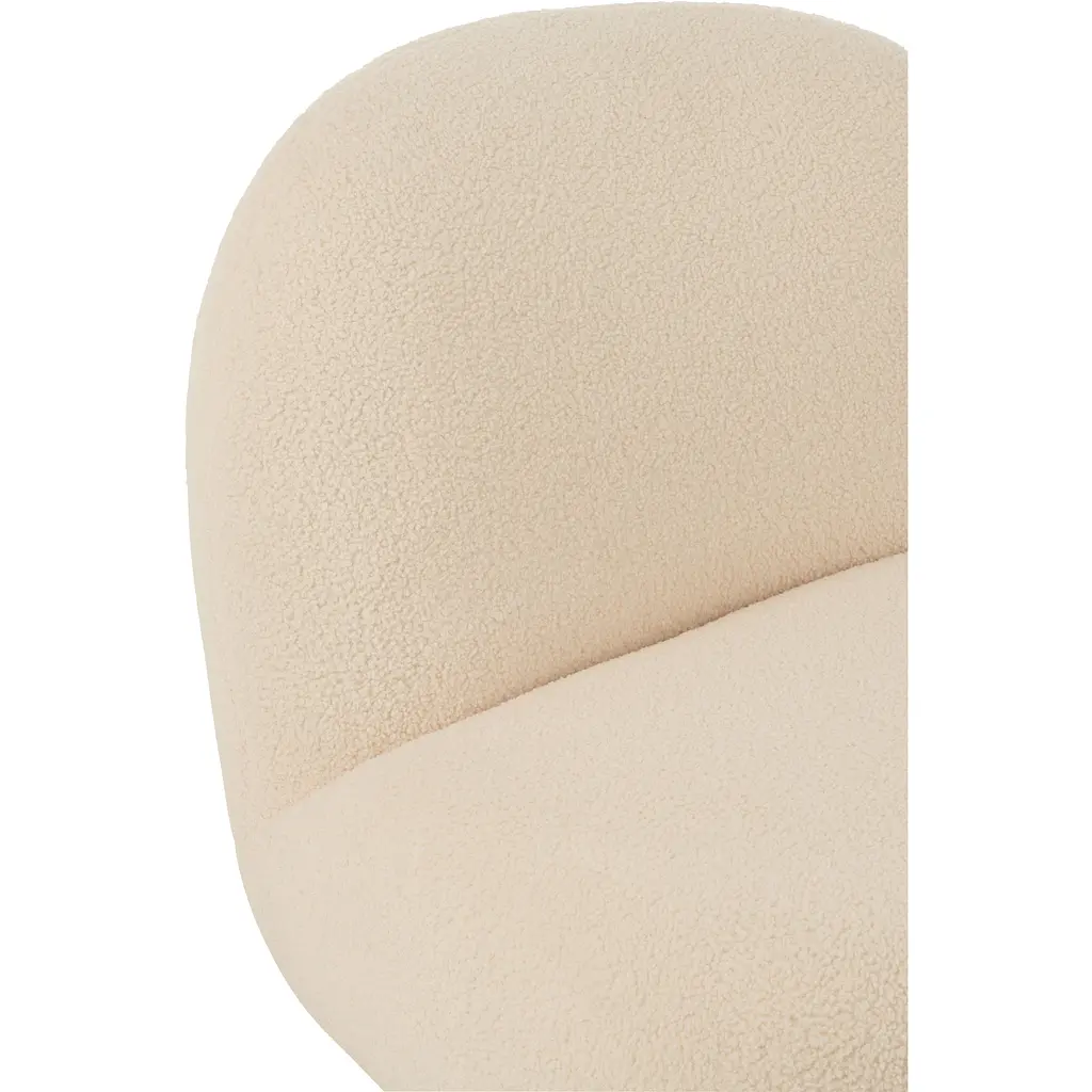 Крісло-лаунж J-line з тканини букле біле (46038) - фото 4