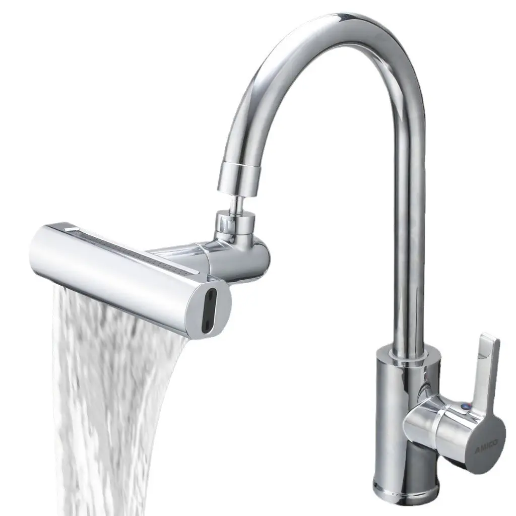 Водозберігальна насадка SHOWER HEAD на кухонний кран з широкою лійкою – розпилювачем та обертанням 360° · 4 режими струменя - фото 5