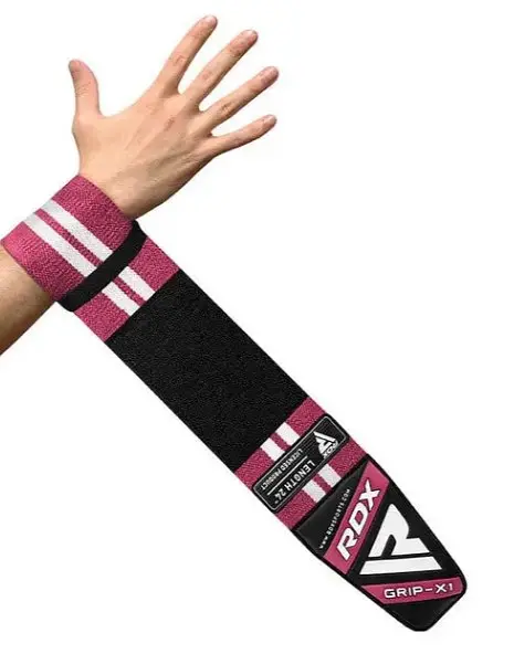 Бинти для зап'ясть (кистьові бинти) RDX W4 PINK 18"-S (WAH-W4P-S) - фото 4