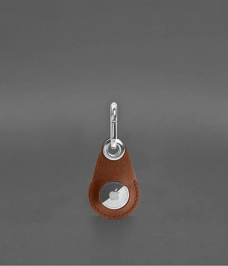 Кожаный чехол для Apple AirTag Светло-коричневый - фото 2