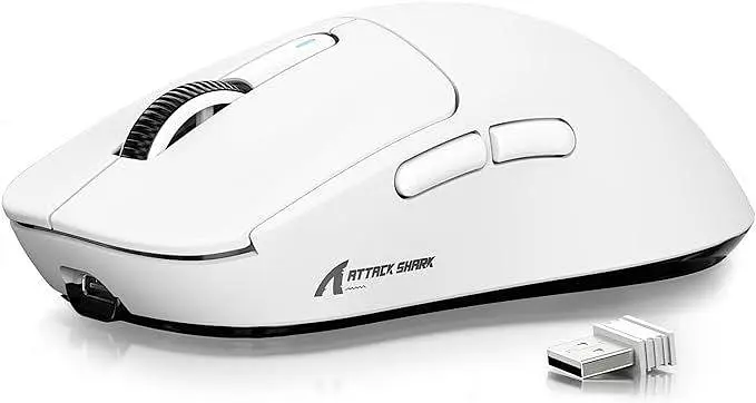 ATTACK SHARK X6 White | Сенсор PAW3395 | 65 годин акум | + Зарядна станція RGB - фото 4