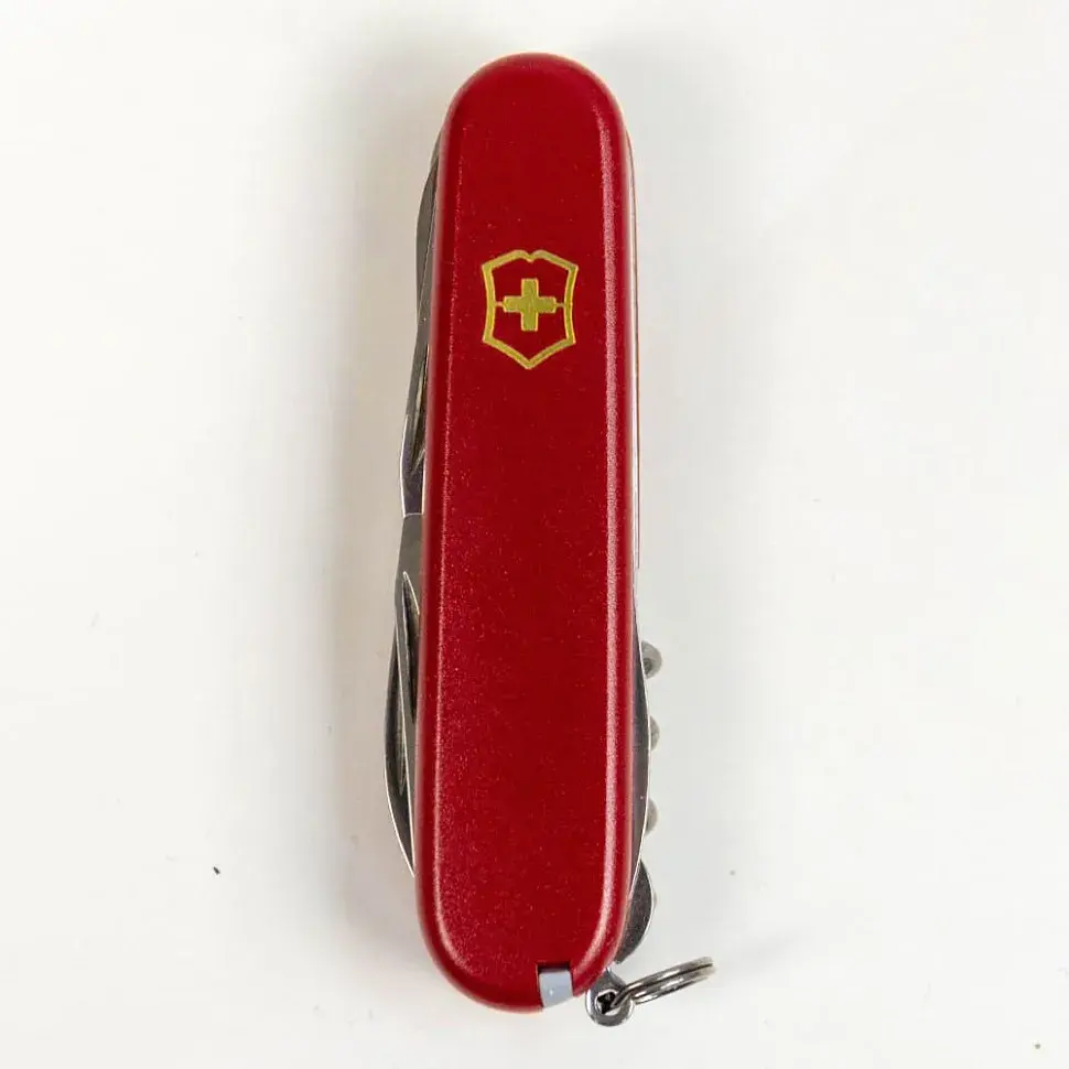Ніж Victorinox Huntsman Mat 91мм,15функ,черв.мат,жовт.лого - фото 7