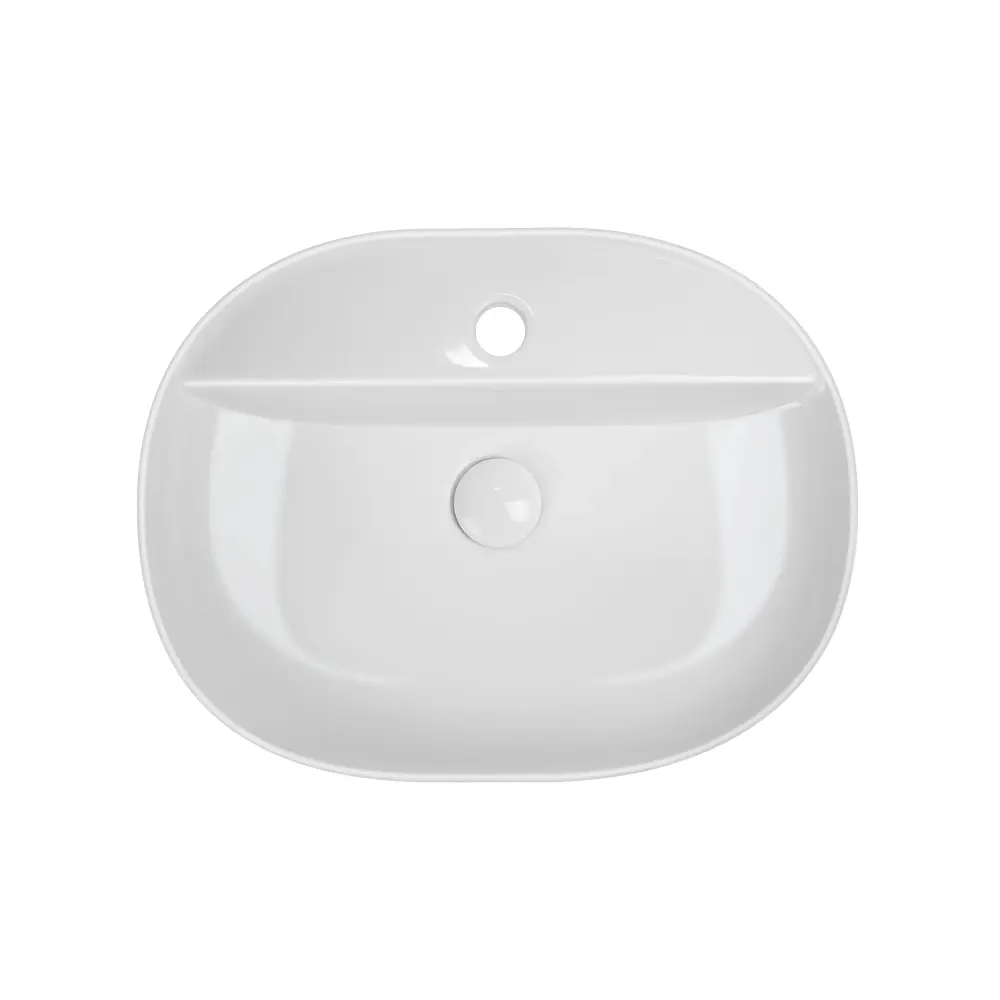 Умивальник накладний Mixxus Premium Ellipse-0203 510x375x120 мм з отвором під змішувач Білий MP6678 - фото 5