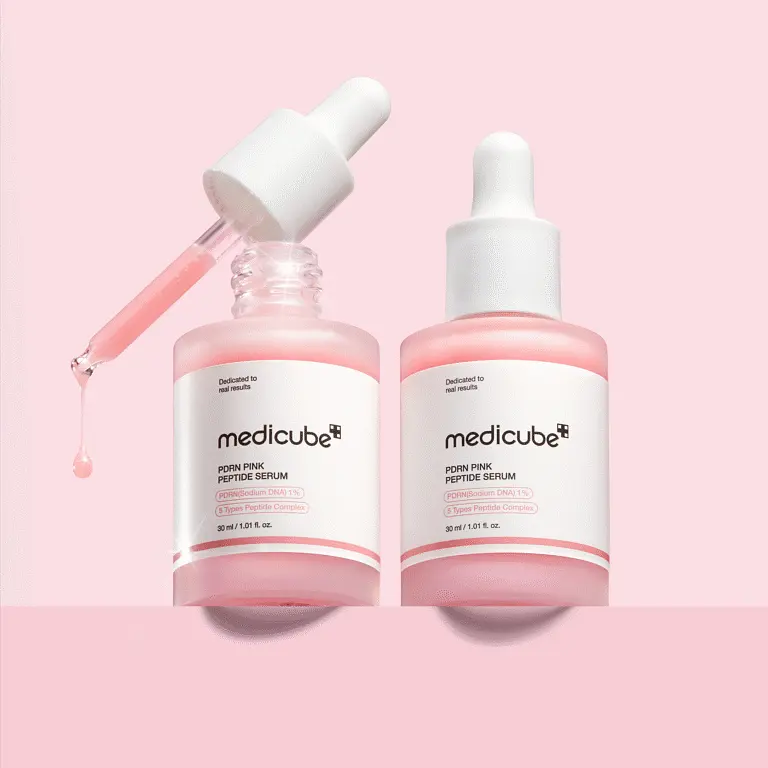 Сыворотка омолаживающая с полинуклеотидами и пептидами PDRN Pink Peptide Serum Medicube 30 мл - фото 4