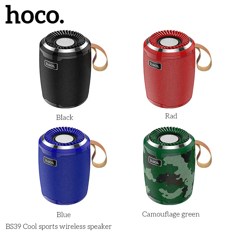Портативная акустика Hoco Cool sports BS39 беспроводная красная - фото 8