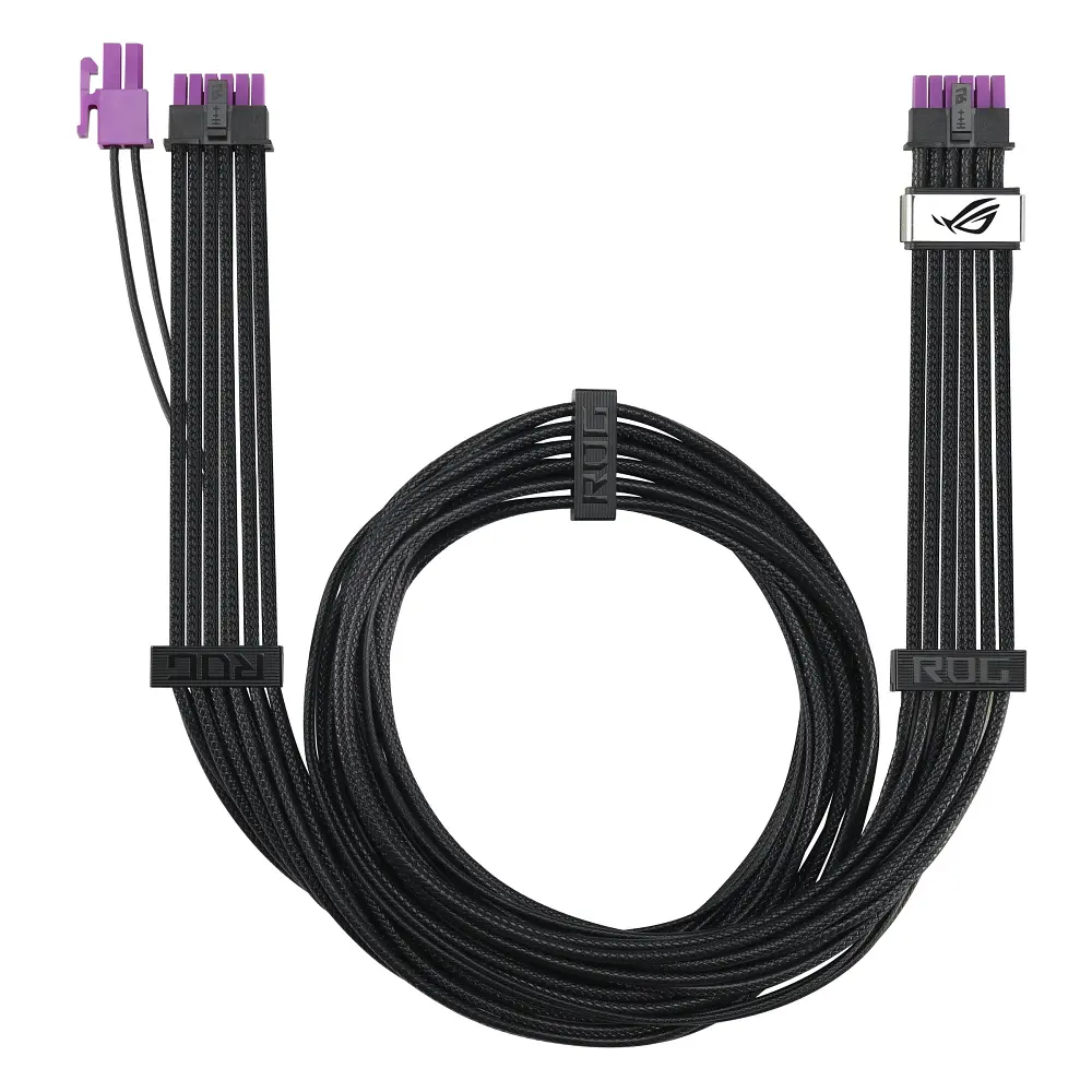 Кабель для відеокарти Asus ROG Equalizer 12V-2x6 ATX 3.1 & PCIe 5.1 Black (90YE00BN-B0QA00) - фото 3