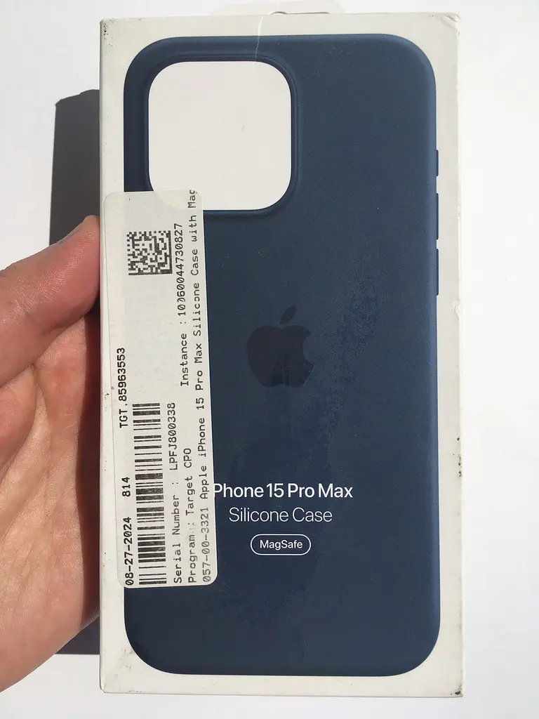 Оригінальний силіконовий чохол для iPhone 15 Pro Max Apple Silicone Case with MagSafe Storm Blue MT1P3ZM/A - фото 7