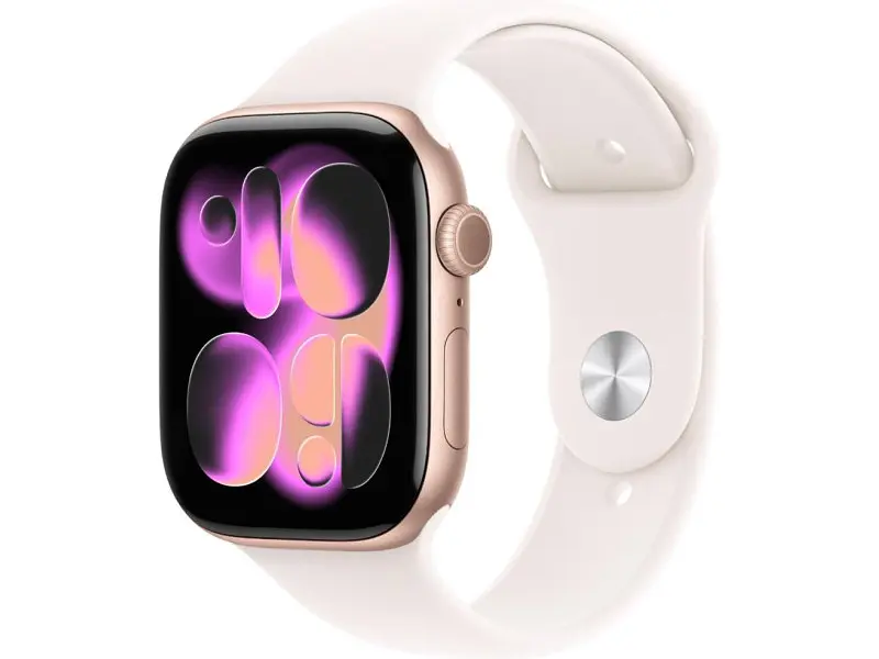 Смарт-годинник Apple Watch Series 11 GPS + Cellular 42mm Rose Gold Alu. Case w. Light Blush Sport Band - S/M (MF8E4)