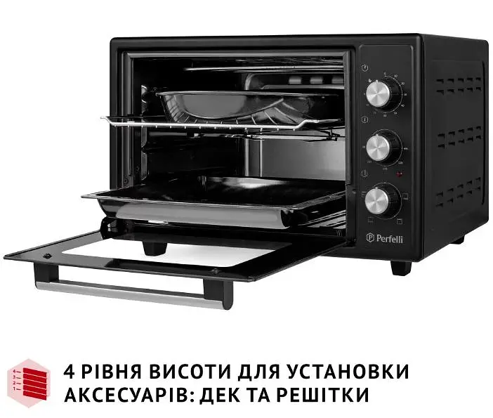 Електрична піч Perfelli Mirage 37 Black - фото 11