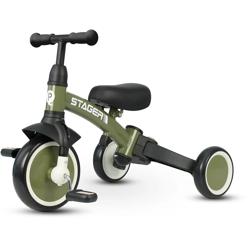 Велосипед біговел з ручкою Qplay Stager 3 в 1 Dark Green (T80STAGERDarkGreen) - фото 2