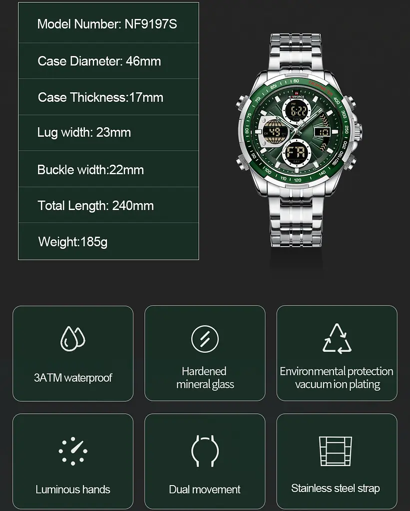 Годинник Naviforce Fly Steel - фото 15