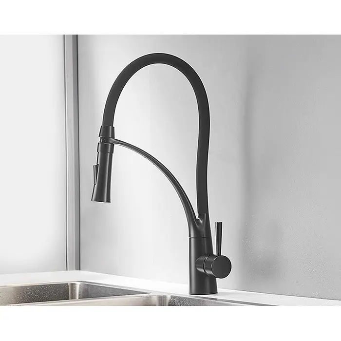 Смеситель для кухни с гибким изливом Rea Gaspar black (REA-B0233) черный матовый - фото 7