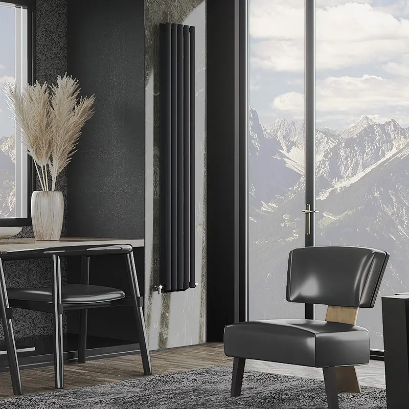 Радиатор дизайнерский Ideale Adele 12 5/1800/295 черный, Черный - фото 4