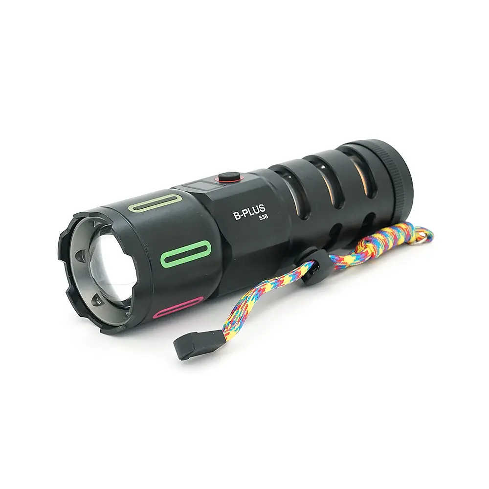Ліхтар пошуковий BP-538 LED PM60, 3 режими, ліхтарик, індикація заряду, живлення від акумулятора, IP65, USB кабель, 225х130х60мм, 0,525кг, Black, BOX - фото 4