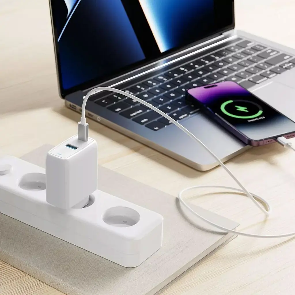 Мережевий зарядний пристрій Proove Silicone Power 45W USB-C/USB-A White [WCSP45110002] [130271] - фото 5