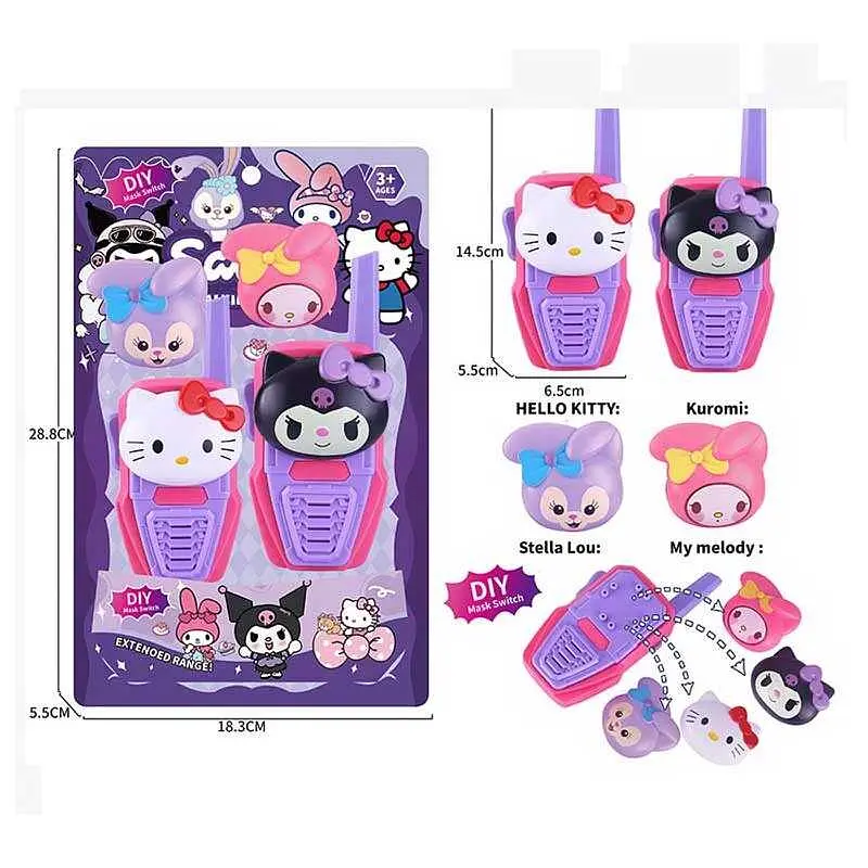 Набір дитячих рацій Hello Kitty, змінні накладки Kuromi та її друзі, 18x6x28 см, 8803 - фото 2