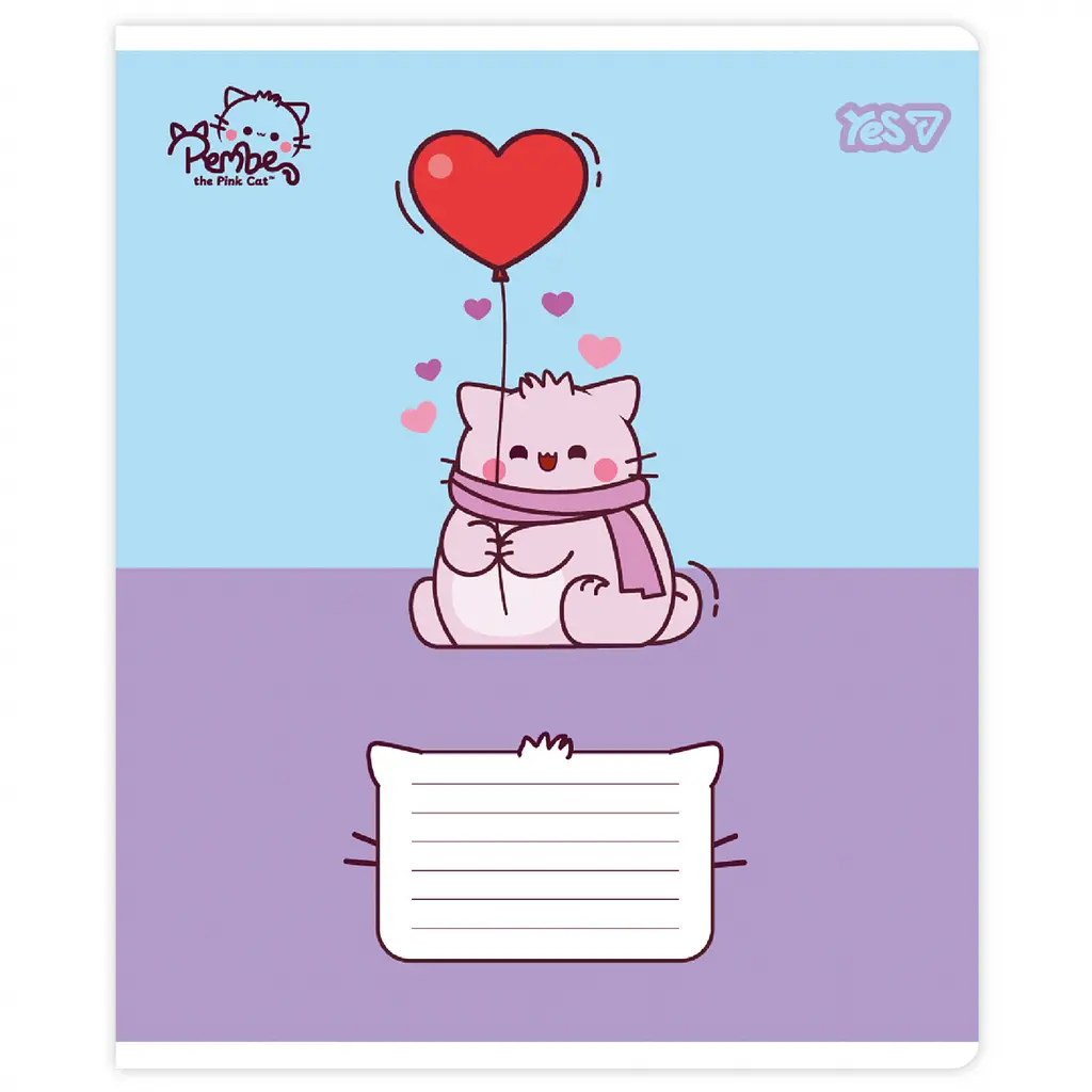Набір зошитів Yes Pembe the Cat 18 аркушів у лінію 25 шт. (769046) - фото 3
