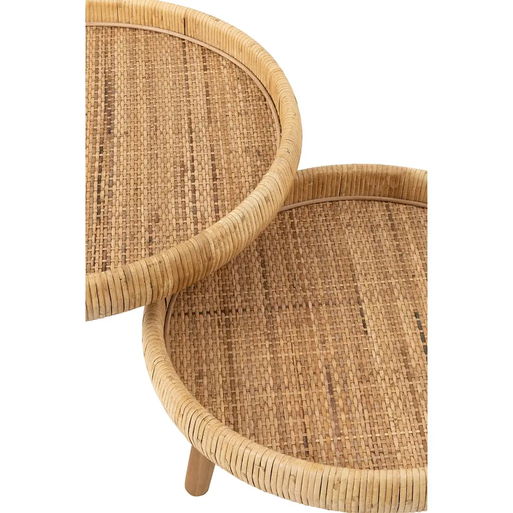 Кавовий столик J-line зі стільницею з бамбука 2 шт. (40963) - фото 3