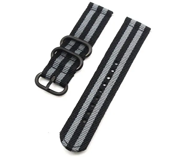 Нейлоновий ремінець Primo Traveller для годинника Garmin Vivoactive 4 Black Grey - фото 2