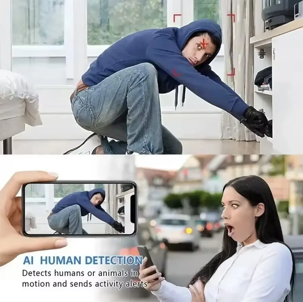 WiFi-камера X5 1080P HD - міні-камера спостереження з нічним баченням, детектором руху, широким кутом 140° - фото 18