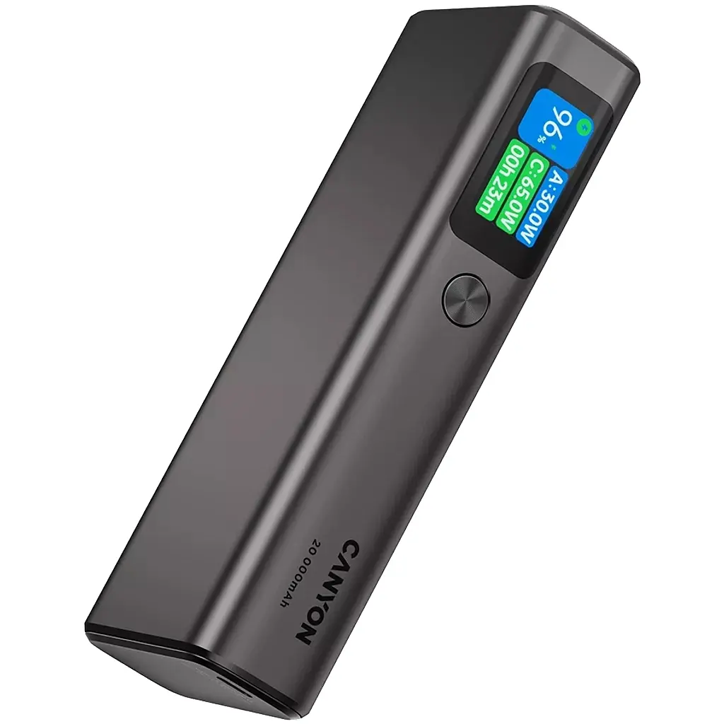Батарея універсальна Canyon 20000mAh OnPower 230 TFT PD/130W Dark Grey (CNS-CPB230DG) - фото 4