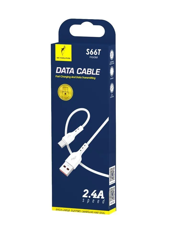 Кабель SkyDolphin S66T USB - USB Type-C (M/M), 1 м, White (SDUSB-000649) - фото 2