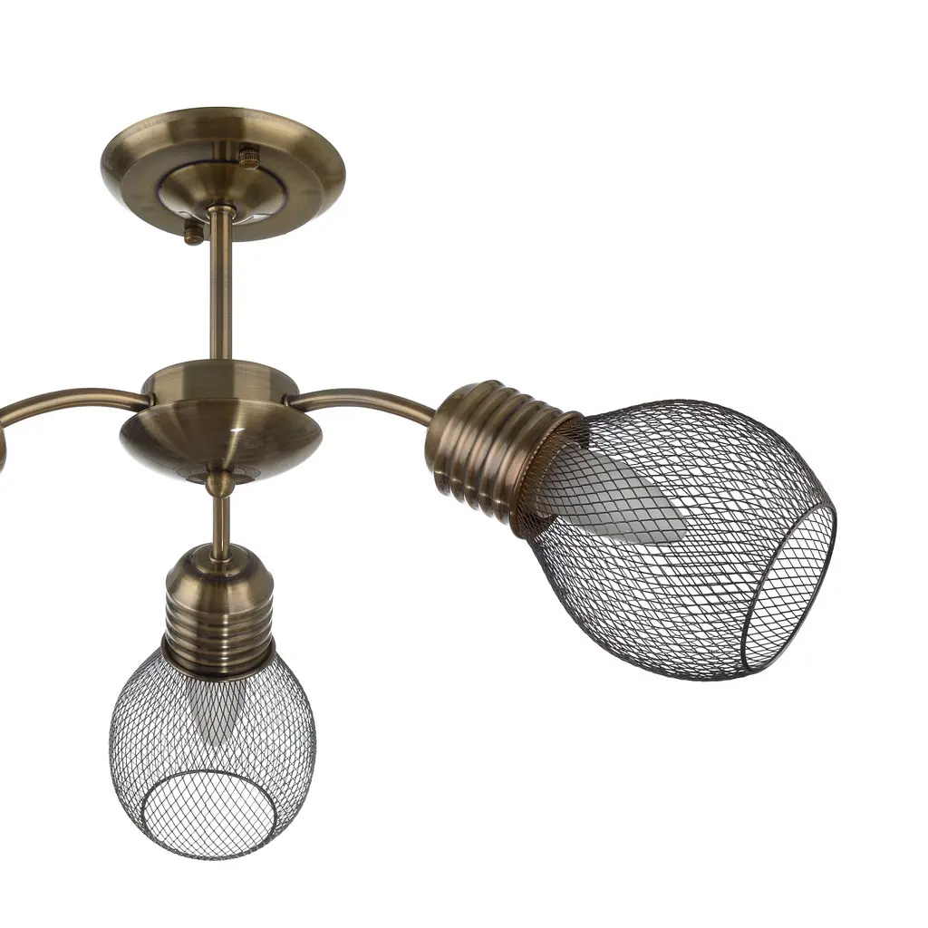 Люстра Brille потолочная лофт E27 60W AB (BL-974C/3) - фото 9