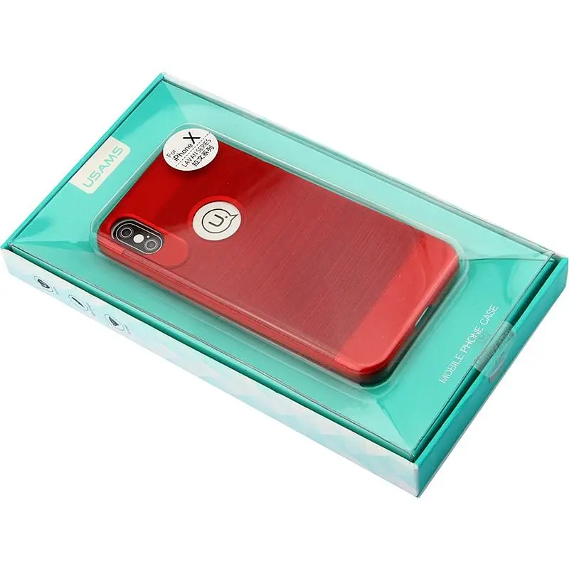 Чохол-накладка Usams Lavan Series Apple iPhone X Red - фото 2
