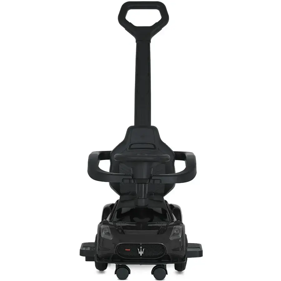 Детская каталка-толокар 2 в 1 Bambi M 5106-2 с родительской ручкой черный - фото 5