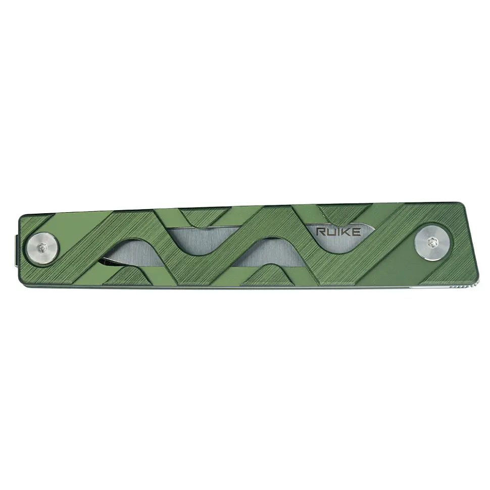 Ніж складаний туристичний Ruike P878-AG, (8.7 см) 14C28N/6063Aluminum зелений - фото 7