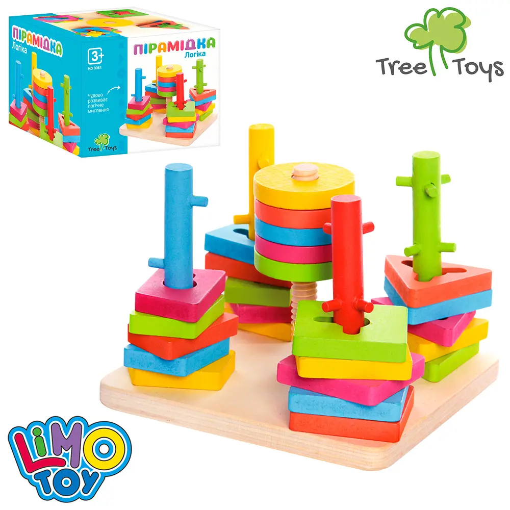 Пирамидка-ключ деревянная 14,5×14,5×10,5 см - фото 2