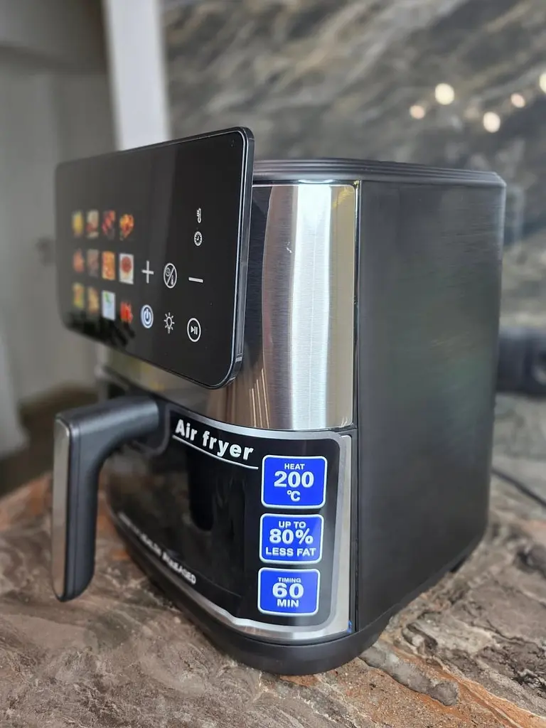 Аерофритюрниця T.K.Line TK00263 з регулюванням температури антипригарною чашею 4 л 1500 Вт Чорний - фото 2