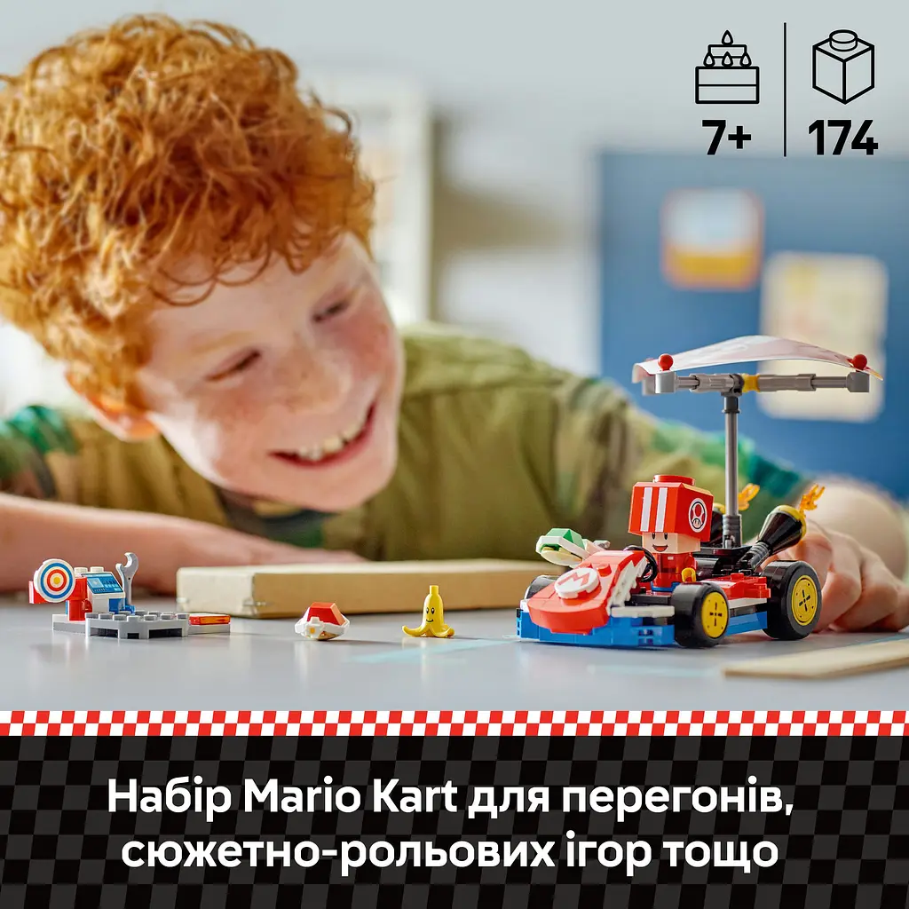 Конструктор LEGO Super Mario Mario Kart - Standard Kart 174 деталі (72032) - фото 10