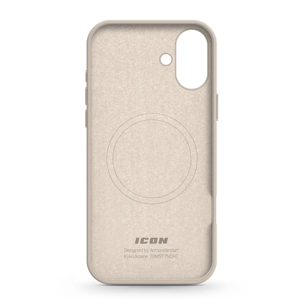 Силиконовый чехол с MagSafe для Apple iPhone 16 Plus, ICON2 MagCase, бежевый, противоударный, панель с мягкой подкладкой, защита всего корпуса, поддержка беспроводной зарядки, совместим с защитными стеклами и пленками, ArmorStandart (ARM80185) - фото 2