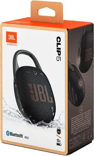 Портативна колонка JBL Clip 5 Black (JBLCLIP5BLK) - фото 8