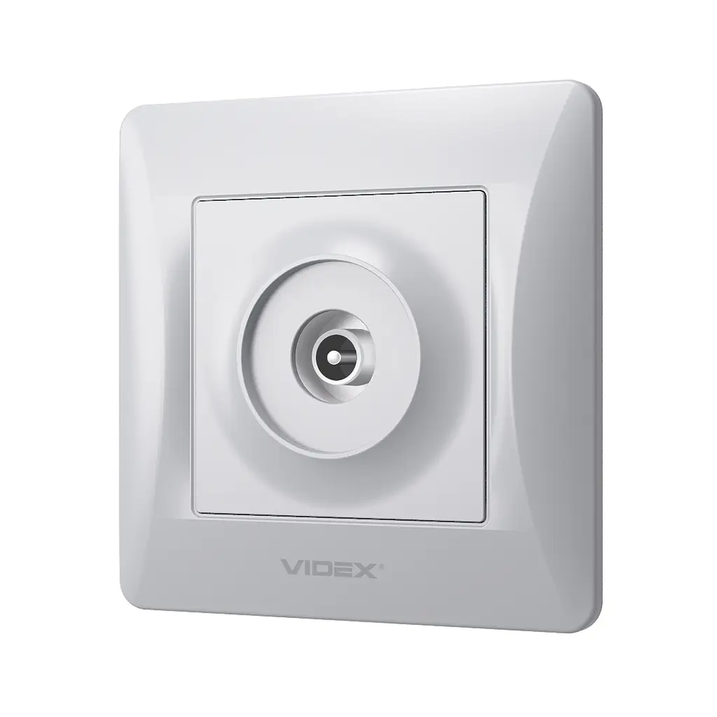 Розетка TV одинарна телевізійна срібний шовк VIDEX BINERA VIDEX (24906-000) - фото 3