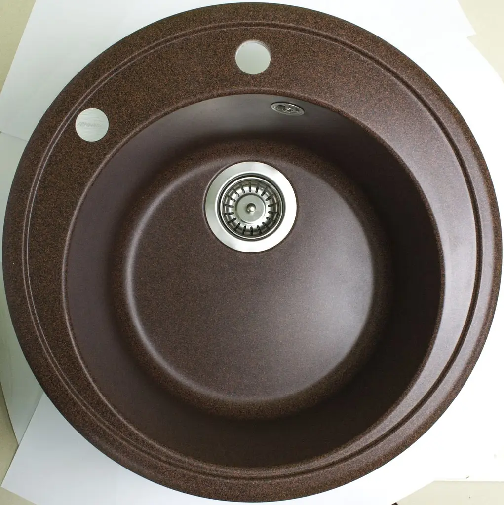 Кухонная мойка Adamant SUN mokko d 510x200 мм, без крыла d 51 - фото 3