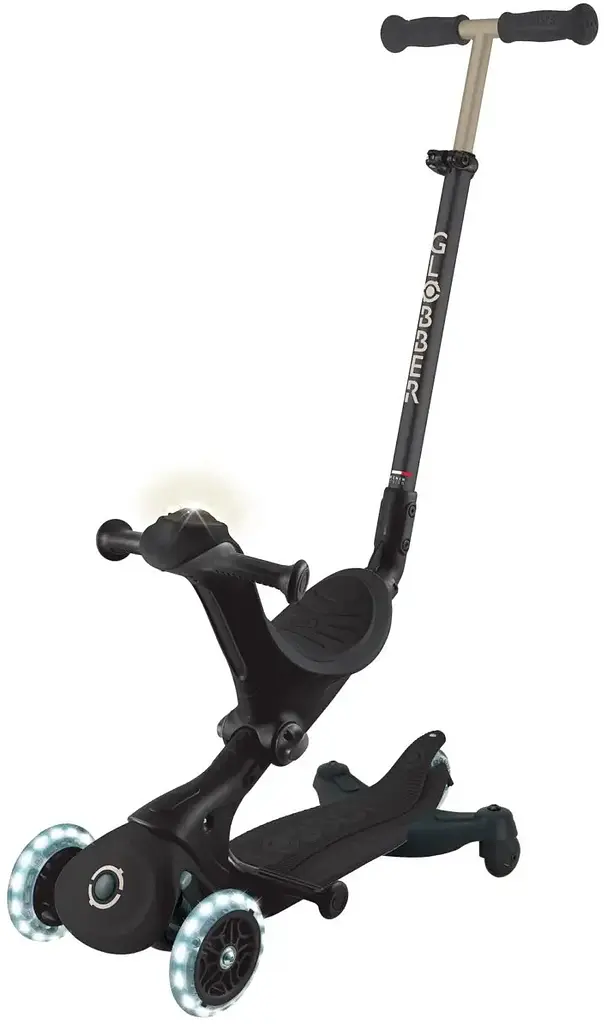 Самокат Globber Go Up Deluxe Lights 5 в 1 колеса з підсвіткою чорний (646-720-2) - фото 2