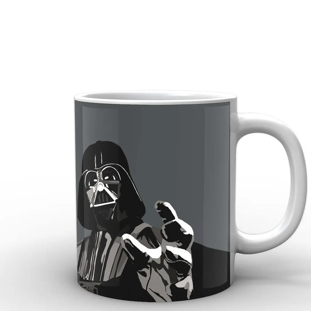 Кружка GeekLand Звездные войны Star Wars Дарт Вейдер на сером фоне SW.002.08 330 мл белая - фото 3