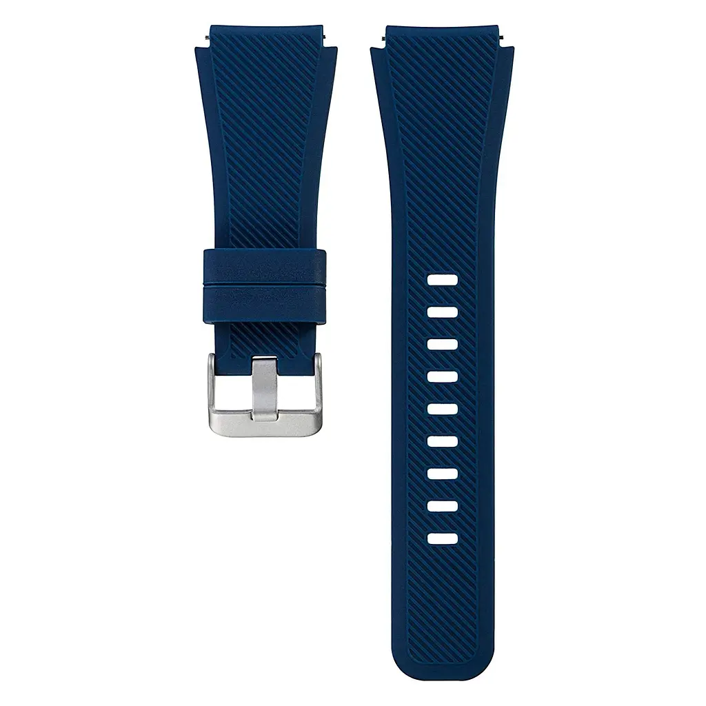 Силиконовый ремешок Watchbands для Samsung Galaxy Watch 3 45mm - синий (WB001DARKBLUE345) - фото 2