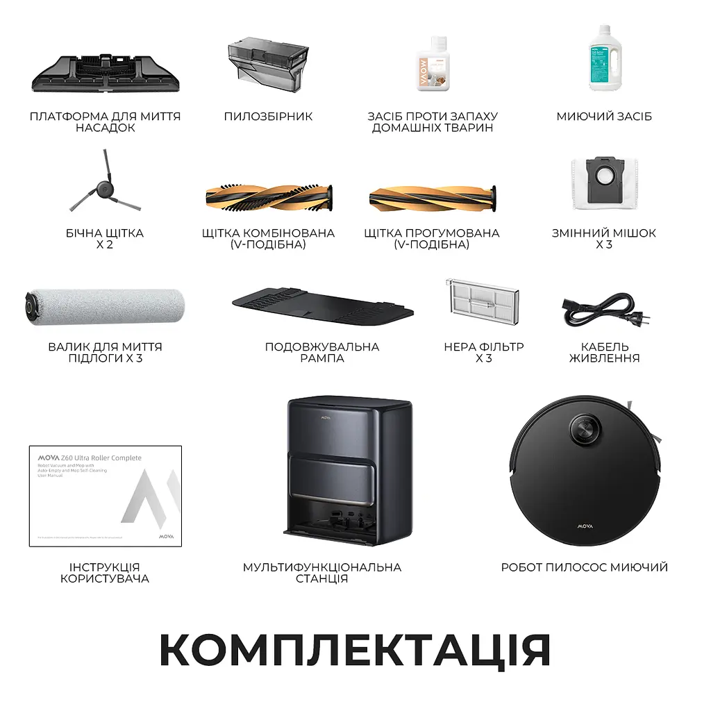 Робот пилосос MOVA Z60 Ultra Roller Complete Black-EUA - фото 15