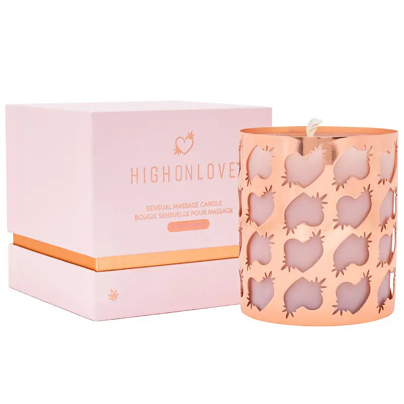 Масажна свічка з ароматом троянди Sensual Massage Candle, 250 мл HighOnLove (Канада) HighOnLove HOL18183 102983